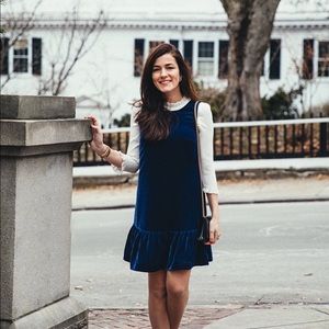 J.Crew Velvet Ruffle-Hem Dress NWT!!